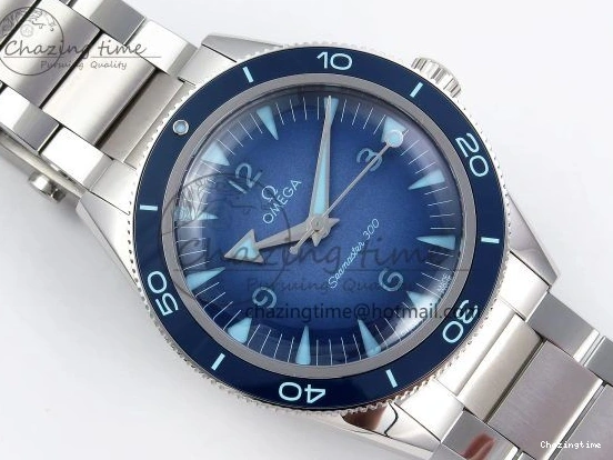 0103 Seamaster 300 Heritage VSF 1:1 Best Edition Blue Dial on SS Bracelet A8912 Super Clone Packable 7716